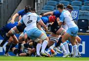 4 June 2022; Dan Sheehan of Leinster scores his side's first try during the United Rugby Championship Quarter-Final match between Leinster and Glasgow Warriors at RDS Arena in Dublin. Photo by Harry Murphy/Sportsfile