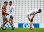 4 June 2022; Tommy Durnin of Louth, right, reacts after the GAA Football All-Ireland Senior Championship Round 1 match between Cork and Louth at Páirc Ui Chaoimh in Cork. Photo by Eóin Noonan/Sportsfile