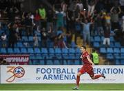 4 June 2022; Eduard Spertsyan of Armenia celebrates after scoring his side's first goal during the UEFA Nations League B group 1 match between Armenia and Republic of Ireland at Vazgen Sargsyan Republican Stadium in Yerevan, Armenia. Photo by Stephen McCarthy/Sportsfile