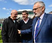 4 June 2022; Offaly manager John Maughan and Uachtarán Chumann Lúthchleas Gael Larry McCarthy after the Tailteann Cup Quarter-Final match between Offaly and New York at O'Connor Park in Tullamore, Offaly. Photo by David Fitzgerald/Sportsfile