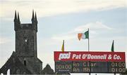 4 June 2022; A view of the scoreboard before the GAA Football All-Ireland Senior Championship Round 1 match between Clare and Meath at Cusack Park in Ennis, Clare. Photo by Seb Daly/Sportsfile