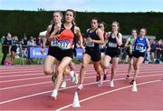 4 June 2022; Gemma Galvin of St Michaels Kilmihil, Clare, leads the field whilst competing in the intermediate girls 800m at the Irish Life Health All Ireland Schools Track and Field Championships at Tullamore in Offaly. Photo by Sam Barnes/Sportsfile