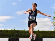 4 June 2022; Eleanor Foot of Loreto Dalkey, Dublin, competing in the intermediate girls 1500m steeplechase at the Irish Life Health All Ireland Schools Track and Field Championships at Tullamore in Offaly. Photo by Sam Barnes/Sportsfile
