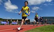 4 June 2022; Shay O'Donnell of St Marys Drogheda, Louth, competing in the junior boys 800m at the Irish Life Health All Ireland Schools Track and Field Championships at Tullamore in Offaly. Photo by Sam Barnes/Sportsfile
