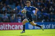 4 June 2022; Luke McGrath of Leinster on his way to scoring his side's eleventh try during the United Rugby Championship Quarter-Final match between Leinster and Glasgow Warriors at RDS Arena in Dublin. Photo by Harry Murphy/Sportsfile