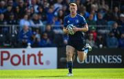4 June 2022; Ciarán Frawley of Leinster on his way to scoring his side's tenth try during the United Rugby Championship Quarter-Final match between Leinster and Glasgow Warriors at RDS Arena in Dublin. Photo by Harry Murphy/Sportsfile