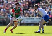 4 June 2022; Cillian O'Connor of Mayo in action against Conor Boyle of Monaghan during the GAA Football All-Ireland Senior Championship Round 1 match between Mayo and Monaghan at Hastings Insurance MacHale Park in Castlebar, Mayo. Photo by Piaras Ó Mídheach/Sportsfile