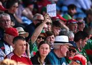 4 June 2022; A Mayo supporter before the GAA Football All-Ireland Senior Championship Round 1 match between Mayo and Monaghan at Hastings Insurance MacHale Park in Castlebar, Mayo. Photo by Piaras Ó Mídheach/Sportsfile