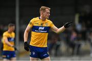 4 June 2022; Pearse Lillis of Clare after scoring their side's first goal during the GAA Football All-Ireland Senior Championship Round 1 match between Clare and Meath at Cusack Park in Ennis, Clare. Photo by Seb Daly/Sportsfile