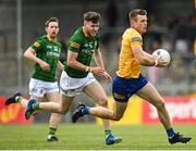 4 June 2022; Ciarán Russell of Clare in action against Jack O’Connor of Meath during the GAA Football All-Ireland Senior Championship Round 1 match between Clare and Meath at Cusack Park in Ennis, Clare. Photo by Seb Daly/Sportsfile