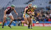 4 June 2022; Paddy Deegan of Kilkenny is tackled by Conor Cooney and Brian Concannon of Galway, left, during the Leinster GAA Hurling Senior Championship Final match between Galway and Kilkenny at Croke Park in Dublin. Photo by Ray McManus/Sportsfile
