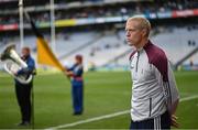 4 June 2022; Galway manager Henry Shefflin during the playing of the National Anthem before the Leinster GAA Hurling Senior Championship Final match between Galway and Kilkenny at Croke Park in Dublin. Photo by Ramsey Cardy/Sportsfile