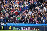 4 June 2022; Supporters in the Hogan Stand celebrate Galway point during the Leinster GAA Hurling Senior Championship Final match between Galway and Kilkenny at Croke Park in Dublin. Photo by Ray McManus/Sportsfile