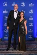4 June 2022; On arrival at the Leinster Rugby Awards Ball are Devin and Mary Toner. The Leinster Rugby Awards Ball, which took place at the Clayton Burlington Hotel in Dublin, was a celebration of the 2021/22 Leinster Rugby season to date. Photo by Harry Murphy/Sportsfile