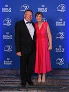 4 June 2022; On arrival at the Leinster Rugby Awards Ball are Professor John Ryan and Suzy Ryan. The Leinster Rugby Awards Ball, which took place at the Clayton Burlington Hotel in Dublin, was a celebration of the 2021/22 Leinster Rugby season to date. Photo by Harry Murphy/Sportsfile