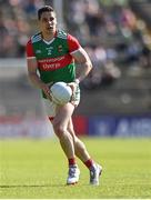 4 June 2022; Lee Keegan of Mayo during the GAA Football All-Ireland Senior Championship Round 1 match between Mayo and Monaghan at Hastings Insurance MacHale Park in Castlebar, Mayo. Photo by Piaras Ó Mídheach/Sportsfile