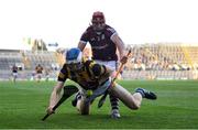 4 June 2022; Huw Lawlor of Kilkenny is fouled by Conor Whelan of Galway during the Leinster GAA Hurling Senior Championship Final match between Galway and Kilkenny at Croke Park in Dublin. Photo by Ramsey Cardy/Sportsfile