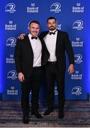 4 June 2022; On arrival at the Leinster Rugby Awards Ball are Peter Dooley and Max Deegan. The Leinster Rugby Awards Ball, which took place at the Clayton Burlington Hotel in Dublin, was a celebration of the 2021/22 Leinster Rugby season to date. Photo by Harry Murphy/Sportsfile