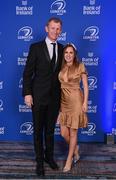 4 June 2022; On arrival at the Leinster Rugby Awards Ball are men's senior head coach Leo Cullen and wife Dairine Kennedy. The Leinster Rugby Awards Ball, which took place at the Clayton Burlington Hotel in Dublin, was a celebration of the 2021/22 Leinster Rugby season to date. Photo by Harry Murphy/Sportsfile