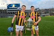 4 June 2022; TJ Reid, left, and Richie Reid of Kilkenny with the Bob O'Keeffe cup after the Leinster GAA Hurling Senior Championship Final match between Galway and Kilkenny at Croke Park in Dublin. Photo by Ramsey Cardy/Sportsfile