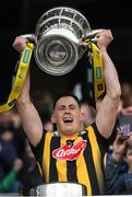 4 June 2022; Kilkenny captain Richie Reid lifts the Bob O'Keeffe Cup after the Leinster GAA Hurling Senior Championship Final match between Galway and Kilkenny at Croke Park in Dublin. Photo by Ray McManus/Sportsfile