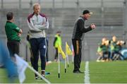 4 June 2022; Kilkenny manager Brian Cody, right, and Galway manager Henry Shefflin during the Leinster GAA Hurling Senior Championship Final match between Galway and Kilkenny at Croke Park in Dublin. Photo by Ramsey Cardy/Sportsfile