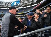 4 June 2022; Kilkenny manager Brian Cody is congratulated by supporters after the Leinster GAA Hurling Senior Championship Final match between Galway and Kilkenny at Croke Park in Dublin. Photo by Ray McManus/Sportsfile
