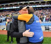 4 June 2022; Kilkenny manager Brian Cody and Dr Tadhg Crowley after the Leinster GAA Hurling Senior Championship Final match between Galway and Kilkenny at Croke Park in Dublin. Photo by Ray McManus/Sportsfile