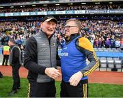 4 June 2022; Kilkenny manager Brian Cody and Dr Tadhg Crowley after the Leinster GAA Hurling Senior Championship Final match between Galway and Kilkenny at Croke Park in Dublin. Photo by Ray McManus/Sportsfile