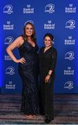 4 June 2022; On arrival at the Leinster Rugby Awards Ball are Lisa McEntee and Sophie Bannon. The Leinster Rugby Awards Ball, which took place at the Clayton Burlington Hotel in Dublin, was a celebration of the 2021/22 Leinster Rugby season to date. Photo by Harry Murphy/Sportsfile