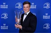 4 June 2022; Josh van der Flier with his Bank of Ireland Men's Player's Player of the Year award during the Leinster Rugby Awards Ball at The Clayton Hotel Burlington Road in Dublin. The Leinster Rugby Awards Ball was a celebration of the 2021/22 Leinster Rugby season to date. Photo by Brendan Moran/Sportsfile