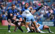 4 June 2022; Joe McCarthy of Leinster is tackled by Sione Tuipulotu of Glasgow Warriors during the United Rugby Championship Quarter-Final match between Leinster and Glasgow Warriors at RDS Arena in Dublin. Photo by Brendan Moran/Sportsfile