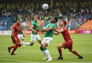 4 June 2022; Chiedozie Ogbene of Republic of Ireland in action against Arman Hovhannisyan of Armenia during the UEFA Nations League B group 1 match between Armenia and Republic of Ireland at Vazgen Sargsyan Republican Stadium in Yerevan, Armenia. Photo by Stephen McCarthy/Sportsfile