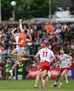 5 June 2022; Rian O'Neill of Armagh and Conn Kilpatrick of Tyrone compete for possession from the throw-in during the GAA Football All-Ireland Senior Championship Round 1 match between Armagh and Tyrone at Athletic Grounds in Armagh. Photo by Ramsey Cardy/Sportsfile