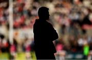 3 June 2022; Munster head coach Johann van Graan before the United Rugby Championship Quarter-Final match between Ulster and Munster at Kingspan Stadium in Belfast. Photo by Ben McShane/Sportsfile