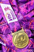 5 June 2022; A general view of a medal after the 2022 Vhi Women’s Mini Marathon in Dublin. 20,000 women from all over the country took to the streets of Dublin to run, walk and jog the 10km route, raising much needed funds for hundreds of charities around the country. www.vhiwomensminimarathon.ie Photo by Harry Murphy/Sportsfile