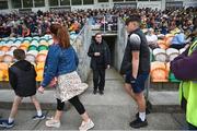 5 June 2022; Sligo manager Tony McEntee makes his way to the pitch at the Tailteann Cup Quarter-Final match between Leitrim and Sligo at Avant Money Páirc Seán Mac Diarmada, Carrick-on-Shannon in Leitrim. Photo by Ray Ryan/Sportsfile