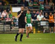 5 June 2022; Referee Paul Faloon during the Tailteann Cup Quarter-Final match between Fermanagh and Cavan at Brewster Park in Enniskillen, Fermanagh. Photo by Philip Fitzpatrick/Sportsfile Photo by Philip Fitzpatrick/Sportsfile