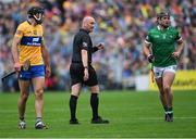 5 June 2022; Referee John Keenan during the Munster GAA Hurling Senior Championship Final match between Limerick and Clare at FBD Semple Stadium in Thurles, Tipperary. Photo by Piaras Ó Mídheach/Sportsfile