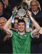 5 June 2022; Limerick captain Declan Hannon lifts the Mick Mackey cup after the Munster GAA Hurling Senior Championship Final match between Limerick and Clare at FBD Semple Stadium in Thurles, Tipperary. Photo by Piaras Ó Mídheach/Sportsfile