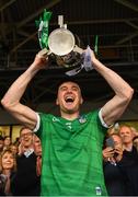 5 June 2022; Limerick captain Declan Hannon lifts the Mick Mackey cup after the Munster GAA Hurling Senior Championship Final match between Limerick and Clare at Semple Stadium in Thurles, Tipperary. Photo by Ray McManus/Sportsfile