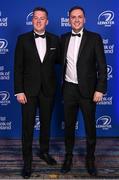4 June 2022; On arrival at the Leinster Rugby Awards Ball are Adam Kavanagh and Ryan Corry. The Leinster Rugby Awards Ball, which took place at the Clayton Burlington Hotel in Dublin, was a celebration of the 2021/22 Leinster Rugby season to date. Photo by Harry Murphy/Sportsfile