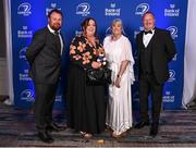 4 June 2022; On arrival at the Leinster Rugby Awards Ball are Eoin Kilkenny, Laura Lysaght, Liz Power and Dave Ryan. The Leinster Rugby Awards Ball, which took place at the Clayton Burlington Hotel in Dublin, was a celebration of the 2021/22 Leinster Rugby season to date. Photo by Harry Murphy/Sportsfile