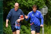 6 June 2022; Devin Toner and Ryan Baird during a Leinster Rugby squad training session at UCD in Dublin. Photo by Harry Murphy/Sportsfile