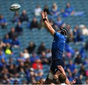 4 June 2022; Caelan Doris of Leinster takes possession in a lineout during the United Rugby Championship Quarter-Final match between Leinster and Glasgow Warriors at RDS Arena in Dublin. Photo by Harry Murphy/Sportsfile