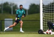 6 June 2022; Cyrus Christie during a Republic of Ireland training session at the FAI National Training Centre in Abbotstown, Dublin. Photo by Stephen McCarthy/Sportsfile