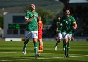 6 June 2022; Will Smallbone of Republic of Ireland celebrates after scoring his side's first goal during the UEFA European U21 Championship qualifying group F match between Republic of Ireland and Montenegro at Tallaght Stadium in Dublin. Photo by Eóin Noonan/Sportsfile