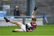 6 May 2022; Owen Morgan of Galway claims a mark during the Electric Ireland Connacht GAA Football Minor Championship Final match between Galway and Mayo at Hastings Insurance MacHale Park in Castlebar, Mayo. Photo by Piaras Ó Mídheach/Sportsfile