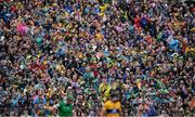 5 June 2022; Clare supporters during the Munster GAA Hurling Senior Championship Final match between Limerick and Clare at Semple Stadium in Thurles, Tipperary. Photo by Ray McManus/Sportsfile