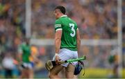 5 June 2022; Mike Casey of Limerick leaves the field as he is substituted during the Munster GAA Hurling Senior Championship Final match between Limerick and Clare at Semple Stadium in Thurles, Tipperary. Photo by Ray McManus/Sportsfile